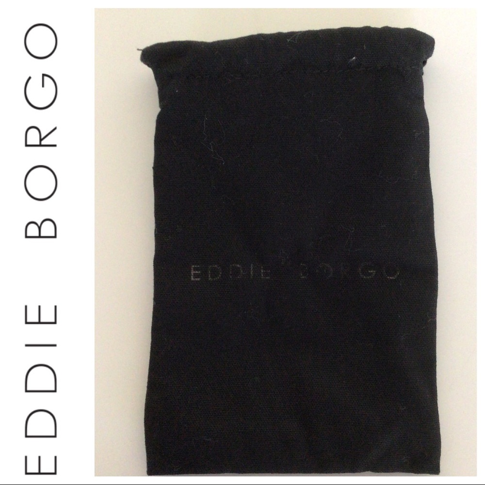 EDDIE BORGO BLACK LOGO JEWELRY POUCH
